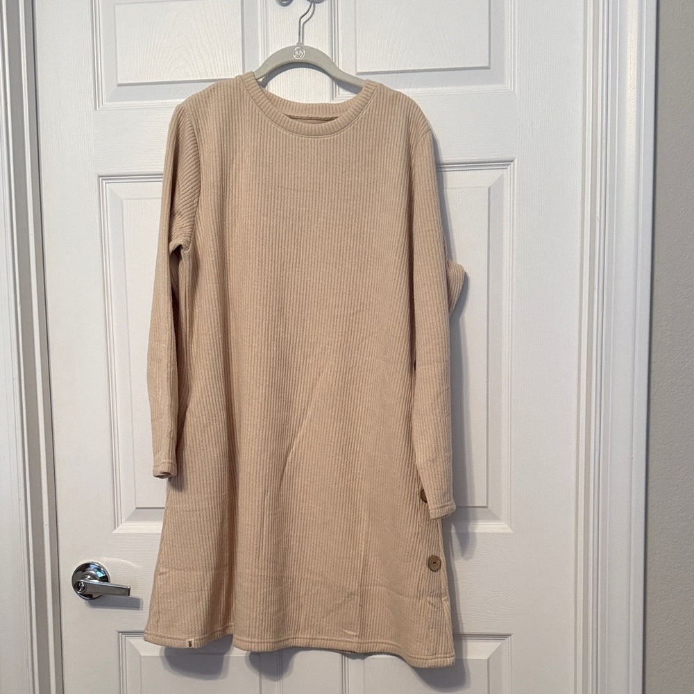 Simply southern sweater dress with button detail